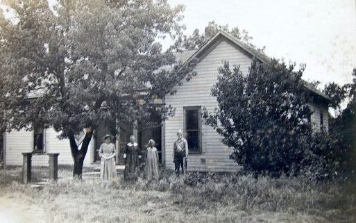 Photograph of the Law family from the collection on the farm